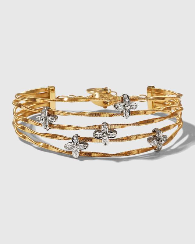Marrakech Onde 18K Yellow and White Gold 5-Strand Bracelet